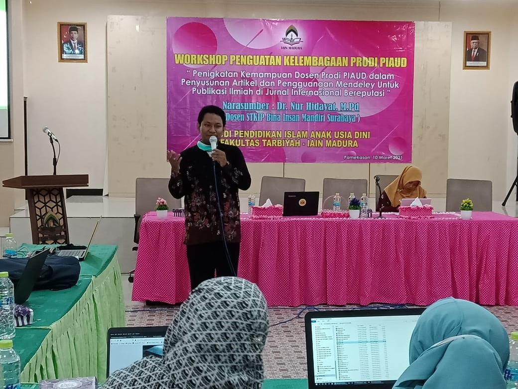 Prodi PIAUD Selenggarakan Workshop Penguatan Kelembagaan Prodi Bagi Dosen melalui Penyusunan Artikel dan Penggunaan Mendeley 